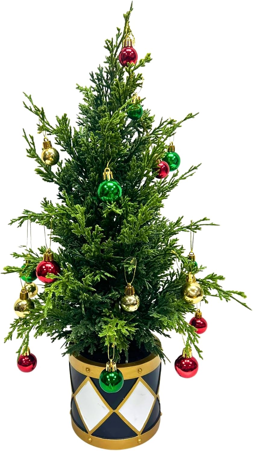 22 Inch Lighted Tabletop Christmas Tree with Timer and 12 Ornaments, additional listing view 2